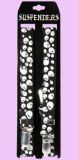 black skulls Suspenders