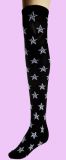 black stars Overknees Socks