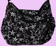black Canvas bag with stars