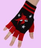 black swallow stars fingerless gloves