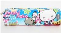 blue Tenshi Neko Pencil Case Flower Kitty