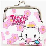 white Tenshi Neko Wallet Peach Blossom
