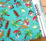 t�rkiser Hawaii Jo-Ann Stoff Tiere alter Mann s�ss 0,5m