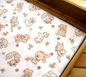 white animals fabric squirrel bunny dog kawaii 0.5m
