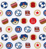 weisser B�ren Stoff Fussball Baseball f�r Jungs 0,5m