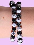 black-white dices necklace