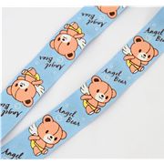 Angel Bear Lanyard blue Keychain