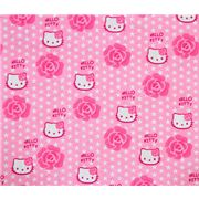 Hello Kitty heads Fabric with roses Sanrio half yard