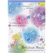 Kamio Memo Pad kawaii Music Glitter Japan