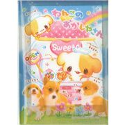 Kamio Mini Memo Pad Dogs in plastic case kawaii