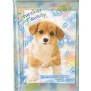 Kamio Mini Memo Pad Puppy in plastic case kawaii