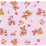 cute Bambi Kokka Fabric from Japan pink LIMITED
