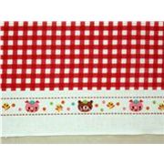 Animals checker Kokka fabric from Japan kawaii half yard