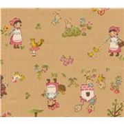 Farm Girl Kokka Fabric from Japan kawaii half yard