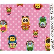 Matryoshka Animals Kokka Fabric from Japan kawaii half yard