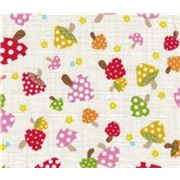 Toadstool mushroom white Kokka Fabric Japan half yard