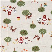 Little Red Riding Hood Kokka Trefle Canvas Fabric Japan