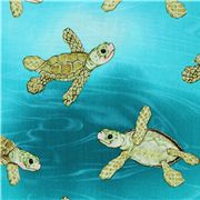 Michael Miller fabric Aqua Surf's Up sea turtles