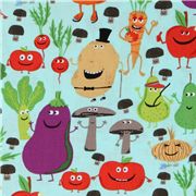 Michael Miller fabric Edgy Veggie funny vegetables