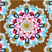 Michael Miller fabric toffee brown Emmaline mandala
