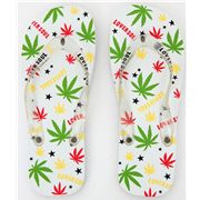 Q-Lia flip-flop sandals marihuana cannabis plant