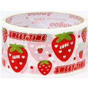 big kawaii strawberry Deco Tape with hearts from Angoo