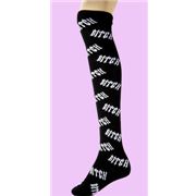 black Bitch Overknees Socks