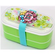 blue Bento Box lunch belt with strawberry Japan kawaii