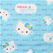 blue Hello Kitty fabric with big Hello Kitty heads