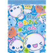 blaues Kamio Seifenblasen Mini Notizblock kawaii Japan