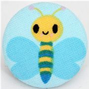 blue butterfly fabric button Robert Kaufman