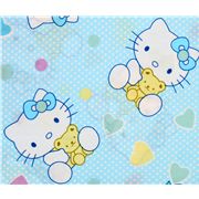 blauer s�sser Stoff mit Hello Kitty und Teddy B�r