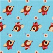 blauer Rehe Kokka Oxfordstoff kawaii aus Japan