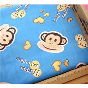 blue monkeys Fabric with hearts Happy Monkey 0.5m