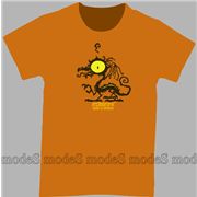 oranges CubicEx T-Shirt Drachen Auge Gr L