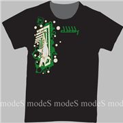 schwarzes CubicEx T-Shirt green Shark Gr XL