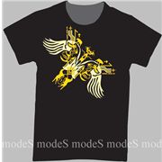 schwarzes CubicEx T-Shirt Vektor Grafik Gr XL