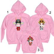 cute Chinese Opera hoodie sweater pink M