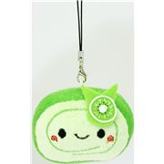 cute Kiwi cake roll plush cellphone charm