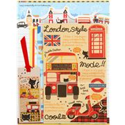 cute London Letter Paper Set cat bookmark Japan