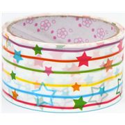 cute big white Deco Tape with colourful stars