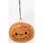 cute chocolate cake roll plush cellphone charm