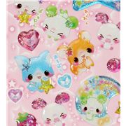 cute glitter sticker Crux bunny squirrel cats