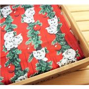 s�sser K�tzchen Weihnachts-Stoff Tannenzweige 0,5m