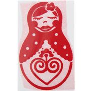 s�sse Matroschka Velours zum Aufb�geln rot kawaii
