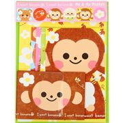 cute monkey Letter Paper Set emvelopes sticker Japan