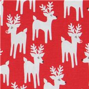 s�sser roter Weihnachts-Stoff Renntiere Robert Kaufman