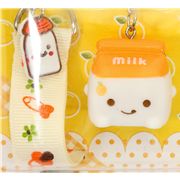 cute yellow milk Tetra Pak cellphone charm kawaii