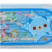 Blue Bento Cutlery Set Kawaii Bear