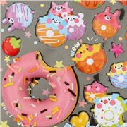 Donuts Sticker mit Schleife, Kristall Schaumstoff Donut